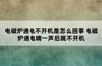 电磁炉通电不开机是怎么回事 电磁炉通电嘀一声后就不开机